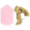 Wrapables 50 Gift Tags/Kraft Hang Tags with Free Cut Strings for Gifts, Crafts & Price Tags, Large Scalloped Edge, Pink